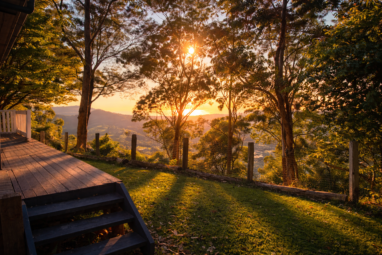 Golden hour deck